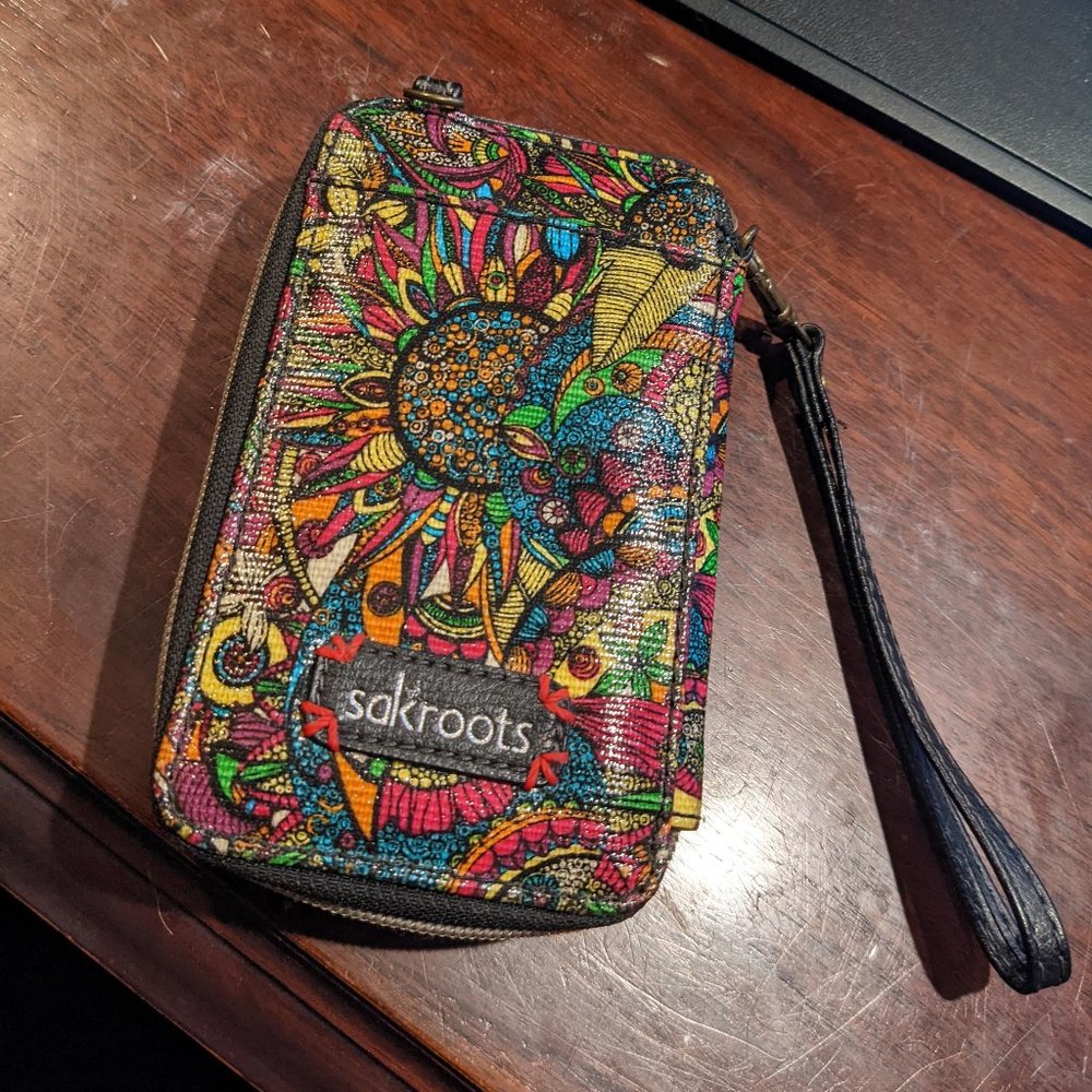 SAKROOTS Wristlet Wallet w/ ID Slot & Phone Holder